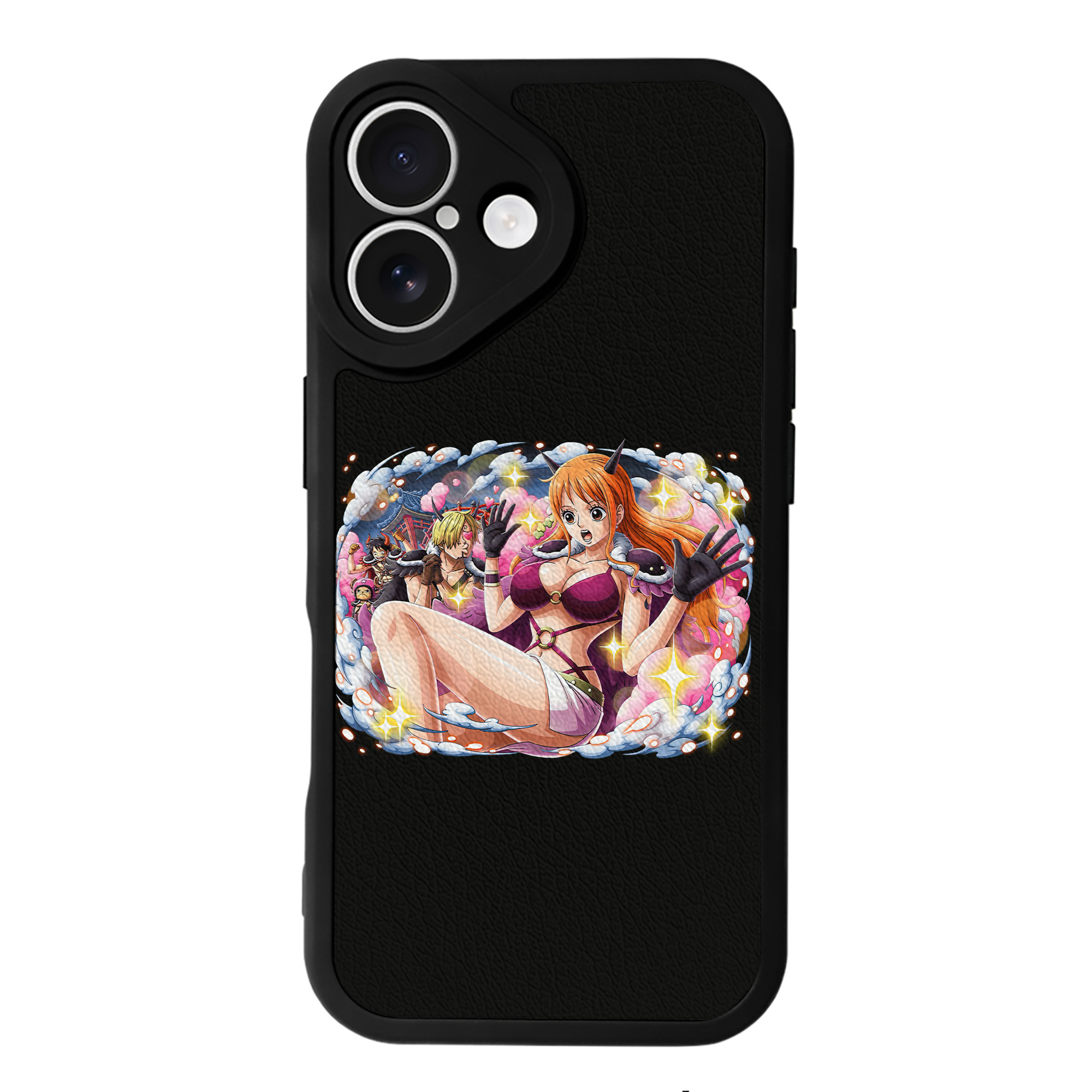 （画像用） ワンピース ナミ ONE PIECE Nami 【iPhone 16シリーズ対応】シリコンスマホケース（レザー調） 材質：シリコン